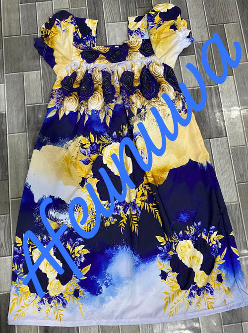 Blue and gold mumu